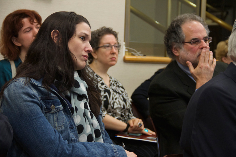 Audience members listen in on the discussion between Wilmot James and Andrew C. Weber Audience members listen in on the discussion between Wilmot James and Andrew C. Weber