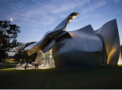 The Frank O. Gehry designed Richard B. Fisher Center for the Performing Arts