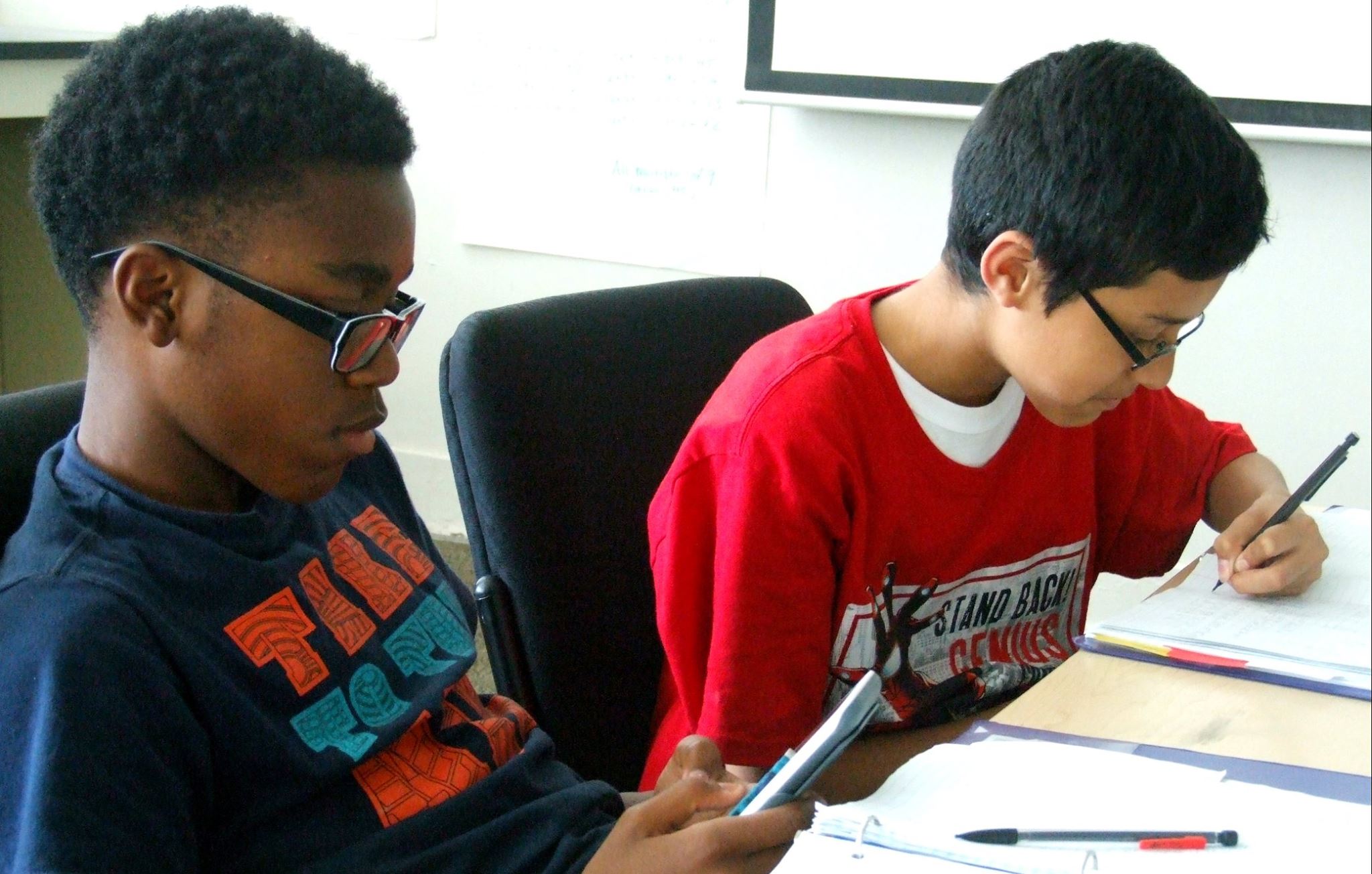 Two BEAM students studying