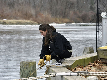 Volunteering on the Hudson River Sloop Clearwater. Photo by Joe Fitzgerald