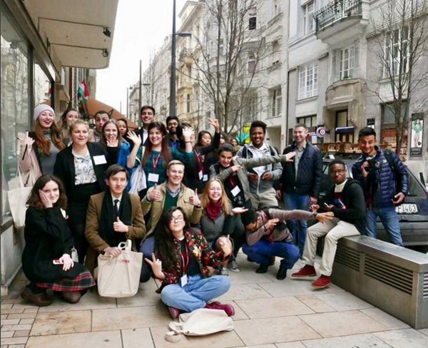 Attendees of Bard College&#39;s Get Engaged 2017 conference in Budapest.