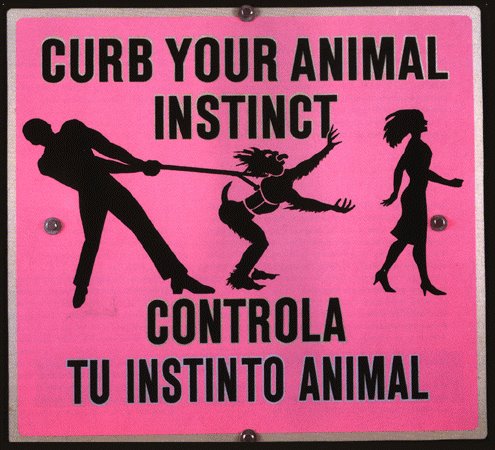 Serigrafía en cartel metálico callejero publicada en downtown Manhattan por Ilona Granet, 1986, 24 x 26 pulgadas