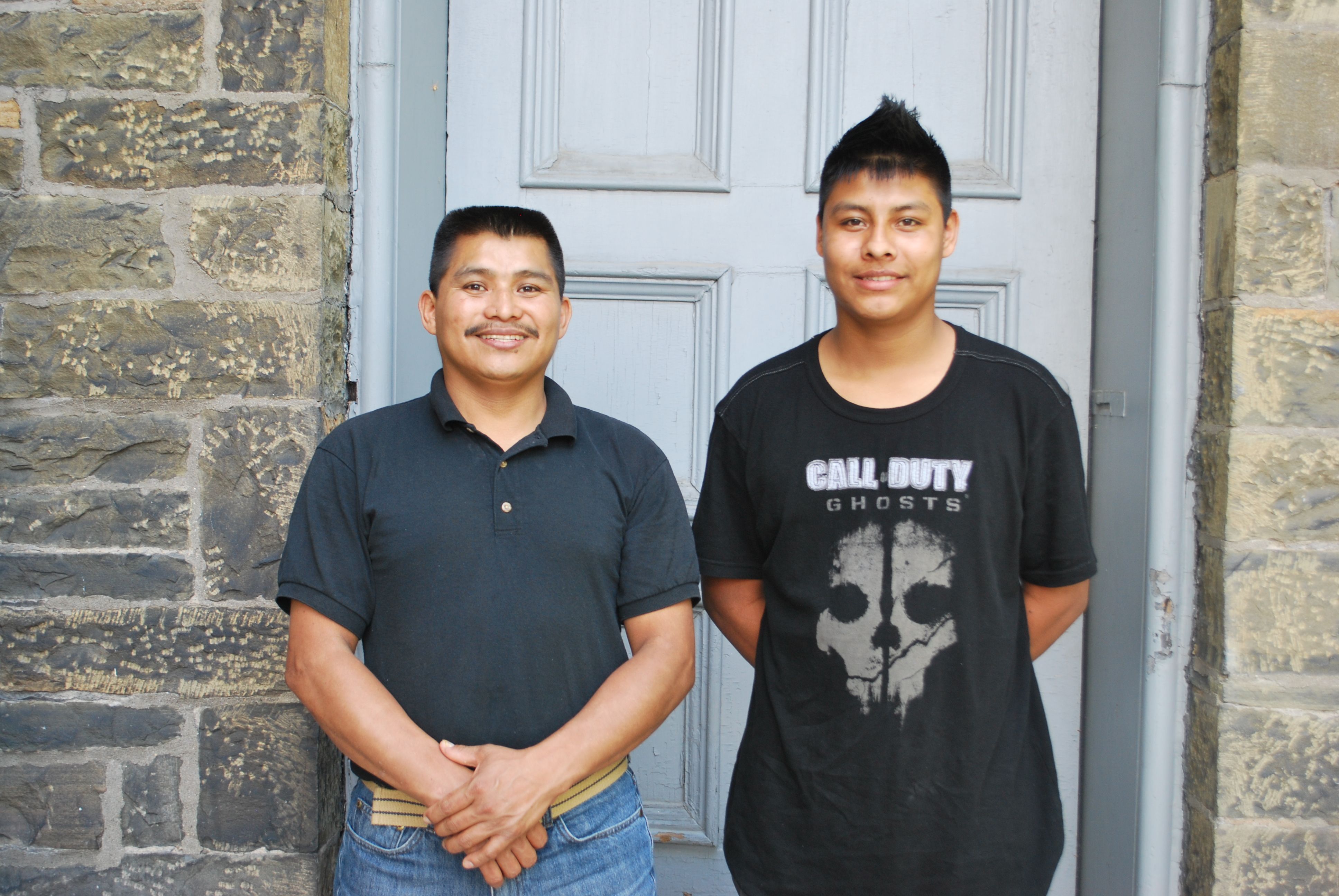Cristian con su padre Miguel
