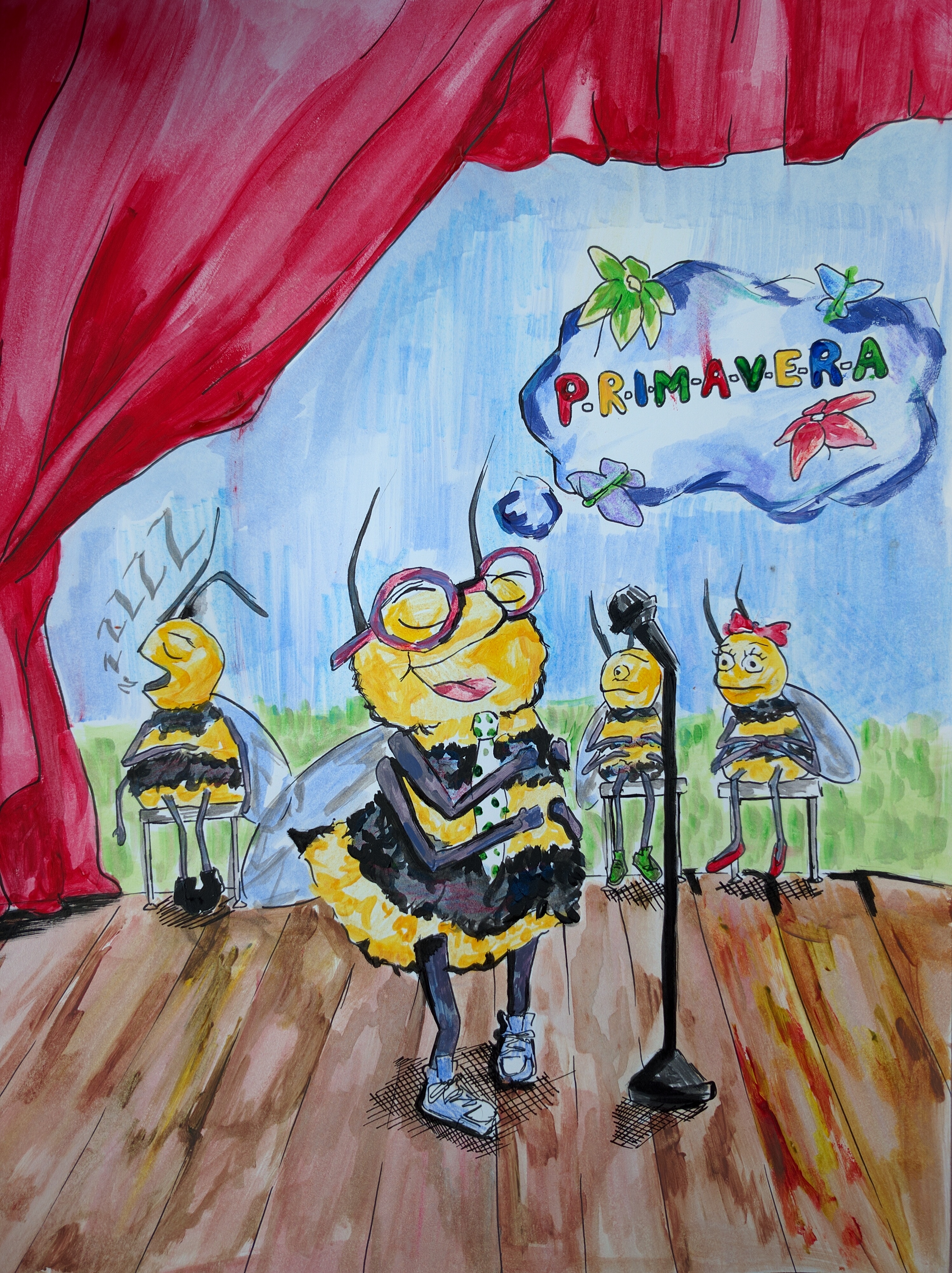 Imagen de la portada de La Voz de abril, por la estudiante de arte Maria Scrudato