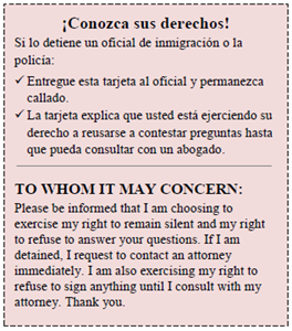 Know your Rights